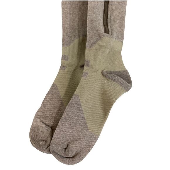 Hammacher Schlemmer Zip Up Compression Socks Size Large Nude Beige 97090 - Picture 3 of 9